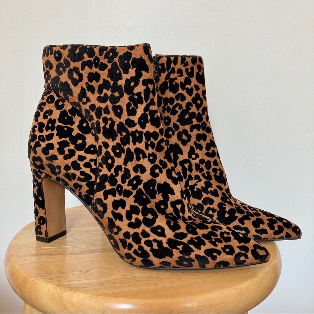 Steven by Steve Madden Women's Shoes Jenn Pointed Toe Ankle, Leopard 7.5